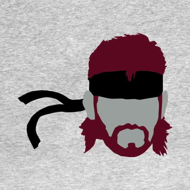 Solid Snake Face Head Hair Silhouette by AnotherOne